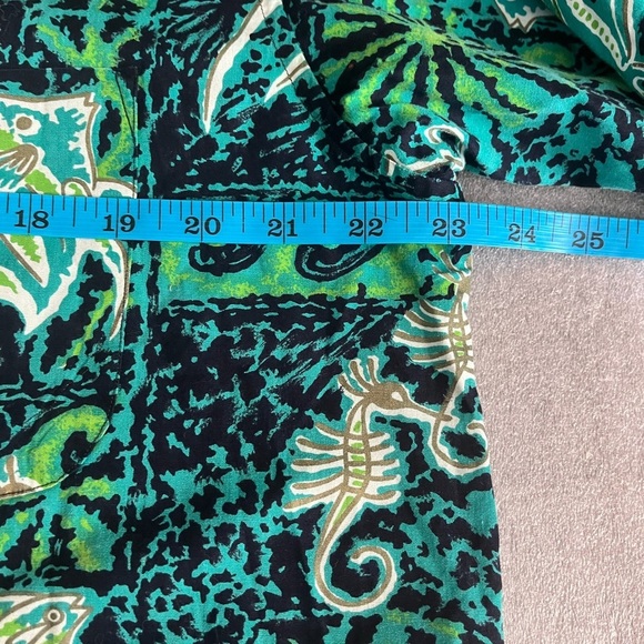 [L/XL]VTG The Reef Men's Green Tropical Print Hawaiian Shirt-JPN - Picture 3 of 4